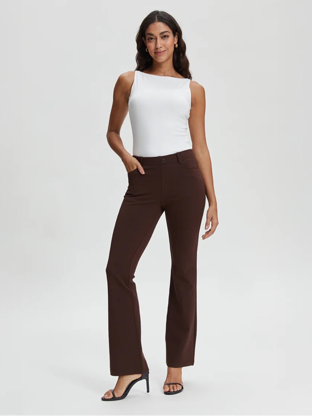 Women’s Brown Stretch Trousers